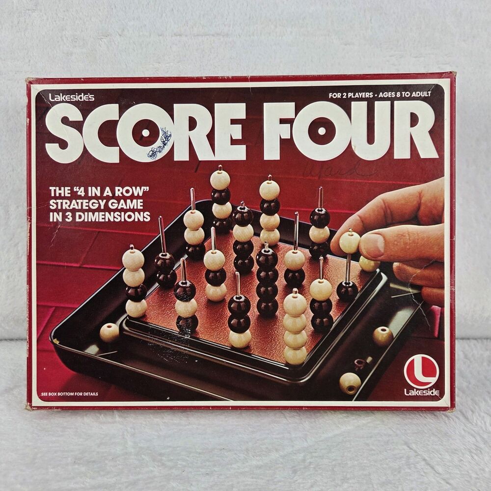 Vintage Score Four Strategy Boardgame by Lakeside 1978 100% Complete